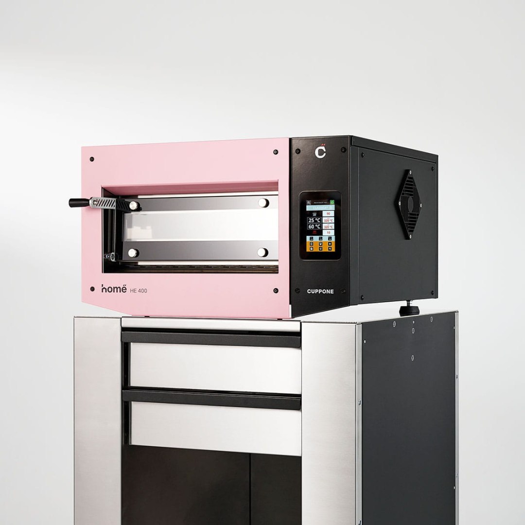 Piec do pizzy jednokomorowy dotykowy 400x400 mm Różowy Resto Quality Cuppone HE400/1 TS/FP